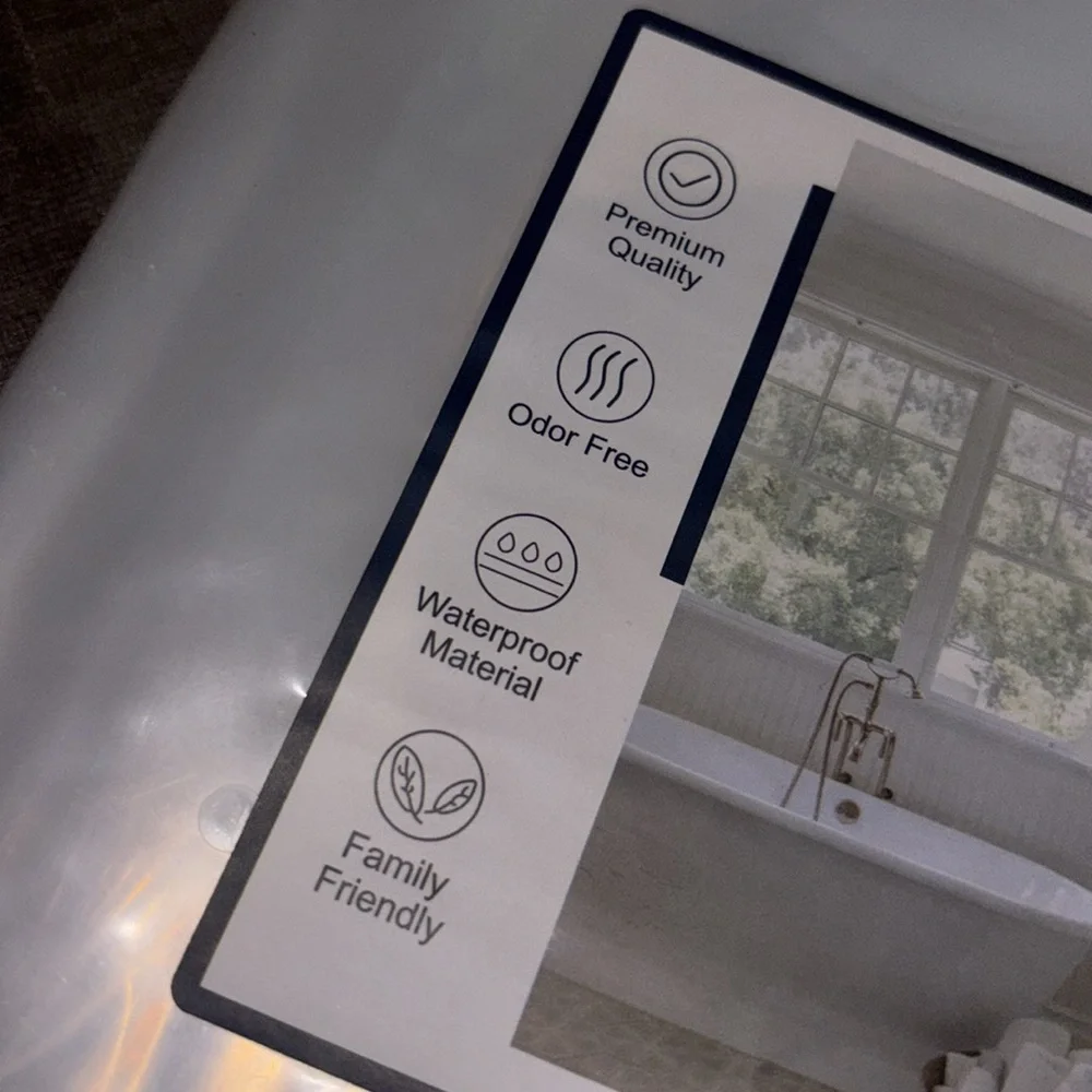 Downluxe Shower Curtain Liner clear